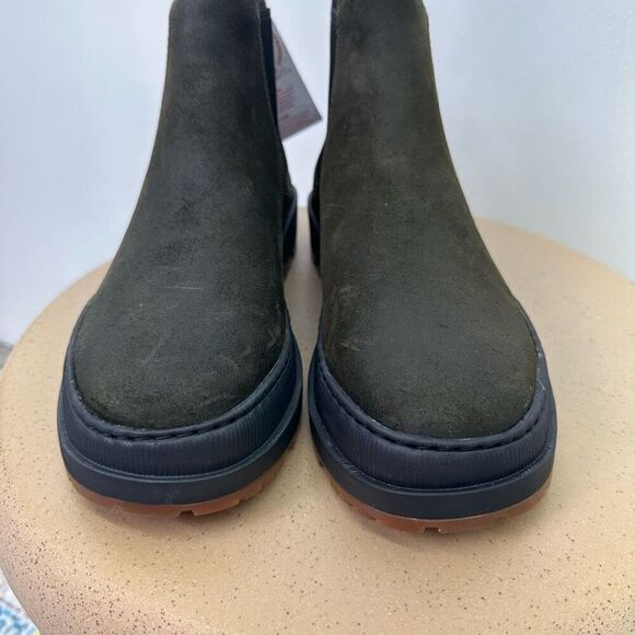 Camper Women’s Brutus Trek MICHELIN Green Gray Nubuck Leather Slip On Ankle Boot - Picture 12 of 13